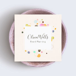 Confetti Event Planner Vierkante Visitekaartje