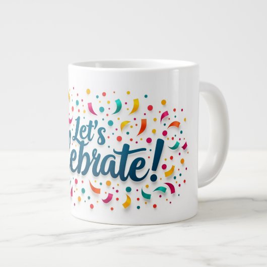 Confetti-explosie-Mok Grote Koffiekop (Voorkant rechts)