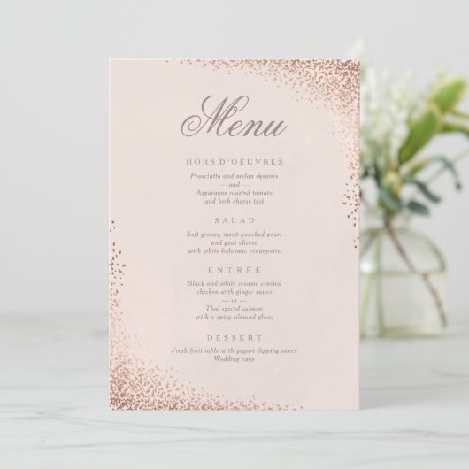 Confetti Faux folie dinerkaart Menu (Staand voorkant)