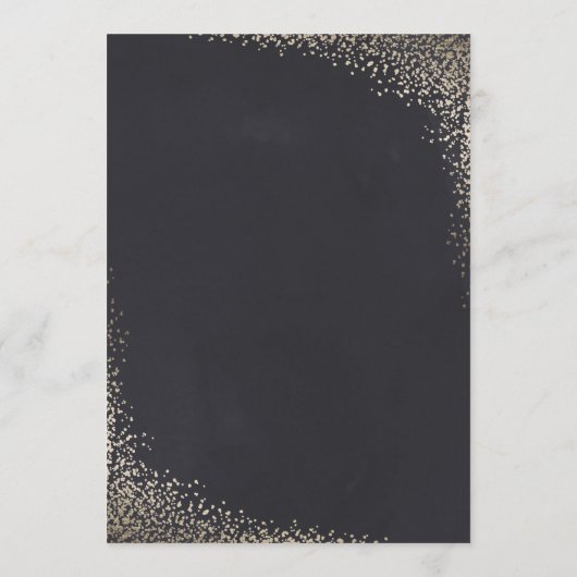 Confetti Faux folie Dinermenu Menu (Achterkant)