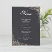 Confetti Faux folie Dinermenu Menu (Staand voorkant)