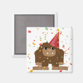 Confetti Feest Sasquatch Bigfoot Magneet (Voorkant / Achterkant)