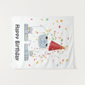 Confetti Feest Yeti  Wandkleed (Voorkant (horizontaal))