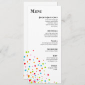 Confetti Feestdiner Menu Kaart (Voorkant / Achterkant)