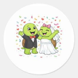 Confetti Feestviering Ronde Sticker