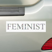 Confetti Feminist.jpg Bumpersticker (Op auto)