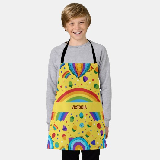 Confetti Festival Rainbow Custom Pattern Schort (Gedragen)