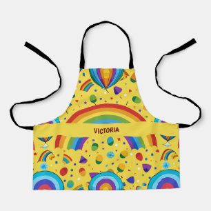 Confetti Festival Rainbow Custom Pattern Schort