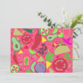 Confetti Fiesta Pink Kaart (Staand voorkant)
