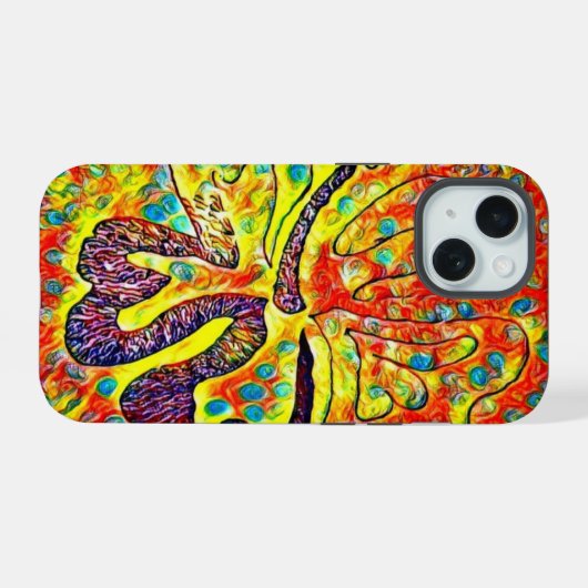 Confetti Flower Telefoonhoes iPhone 15 Case (Achterkant horizontaal)