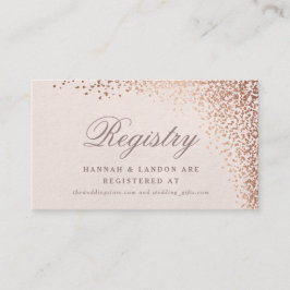 Confetti folie Faux folie Wedding Registratiekaart Informatiekaartje