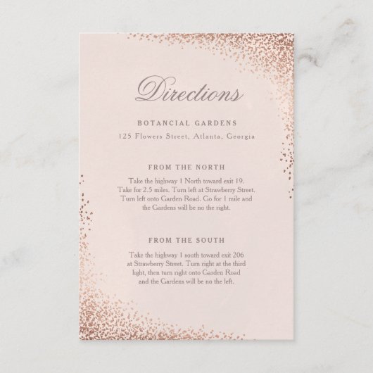 Confetti-foliekaart Informatiekaartje (Voorkant)