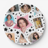 Confetti Foto 30e Verjaardag Papieren Bordje (Voorkant)
