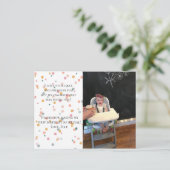 Confetti Foto Verjaardag Bedankt Post Kaart (Staand voorkant)
