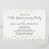 Confetti Fotocollage 25e Jubileum Party Folie Uitnodiging (Achterkant)