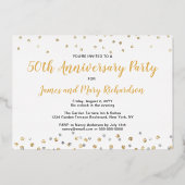 Confetti-fotocollage 50e verjaardagsfeestje folie uitnodiging (Achterkant)