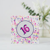 Confetti Fun Sprinkels Ontwerp 16 Uitnodiging (Staand voorkant)