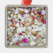 Confetti gedroogde bloemen metalen ornament (Voorkant)