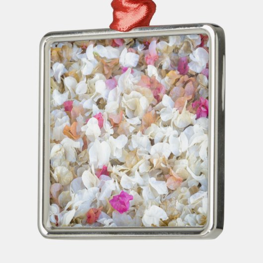 Confetti gedroogde bloemen metalen ornament (Links)