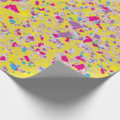 Confetti - Geel omlooppapier Cadeaupapier (Hoek)
