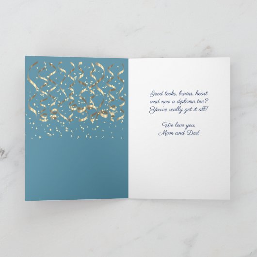 Confetti Gefeliciteerd Afstuderen Foto Kaart (Binnen)
