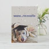 Confetti Gefeliciteerd Afstuderen Hond met Pet Kaa Bedankkaart (Staand voorkant)