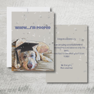 Confetti Gefeliciteerd Afstuderen Hond met Pet Kaa Bedankkaart