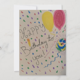 Confetti gelukkige verjaardag aan jou Plat Kerstka Feestdagenkaart