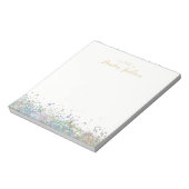 Confetti Gepersonaliseerd Notitieblok Stationery (Linkerzijde)