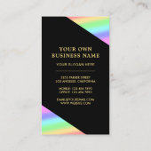 Confetti geur Kleurrijke regenboog parfumfles Visitekaartje (Achterkant)