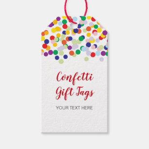 Confetti Gift-Labels voor douches en feestvieren Cadeaulabel