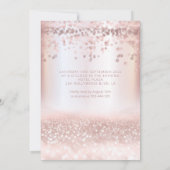 Confetti Girly roos Gold glittery ombre Invitat Kaart (Achterkant)