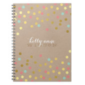 CONFETTI GLAMOROUS goudkoraalmijnkraft Notitieboek (Voorkant)