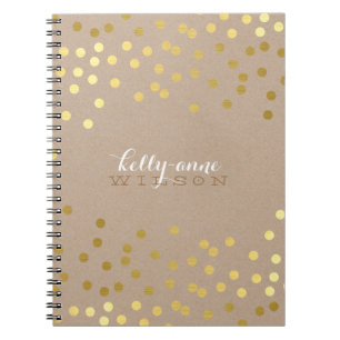 CONFETTI GLAMOROUS schattig goudkraaikraan Notitieboek