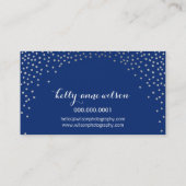 CONFETTI GLAMOROUS schattig mini zilver folie look Visitekaartje (Achterkant)