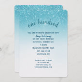 confetti glitter 100e verjaardag kaart (Voorkant / Achterkant)