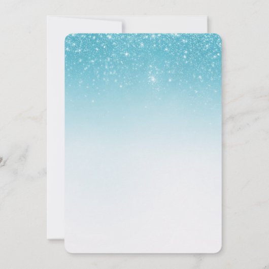 confetti glitter 50ste verjaardagsfeestje kaart (Achterkant)