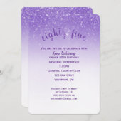 confetti glitter 85e verjaardagsfeestje kaart (Voorkant / Achterkant)