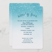 confetti glitter 95ste verjaardag kaart (Voorkant / Achterkant)