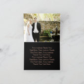 Confetti Glitter Glans Roze Gouden Trouw Dank Je Bedankkaart (Binnen)