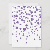 Confetti Glitter Heart Baby shower Uitnodiging (Achterkant)