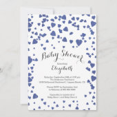 Confetti Glitter Heart Baby shower Uitnodiging (Voorkant)