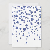 Confetti Glitter Heart Baby shower Uitnodiging (Achterkant)