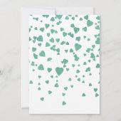 Confetti Glitter Heart Baby shower Uitnodiging (Achterkant)