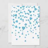 Confetti Glitter Heart Baby shower Uitnodiging (Achterkant)