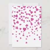 Confetti Glitter Heart Baby shower Uitnodiging (Achterkant)