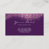 Confetti Glitter Makeup Roze Paarse as Visitekaartje (Achterkant)
