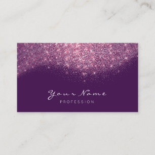 Confetti Glitter Makeup Roze Paarse Lashes Visitekaartje