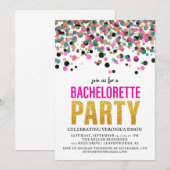 Confetti Glitter Meisje-voor-de-bruiloft Feest Kaart (Voorkant / Achterkant)