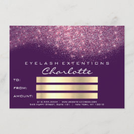 Confetti Glitter Paars Roze Certificaat Cadeau